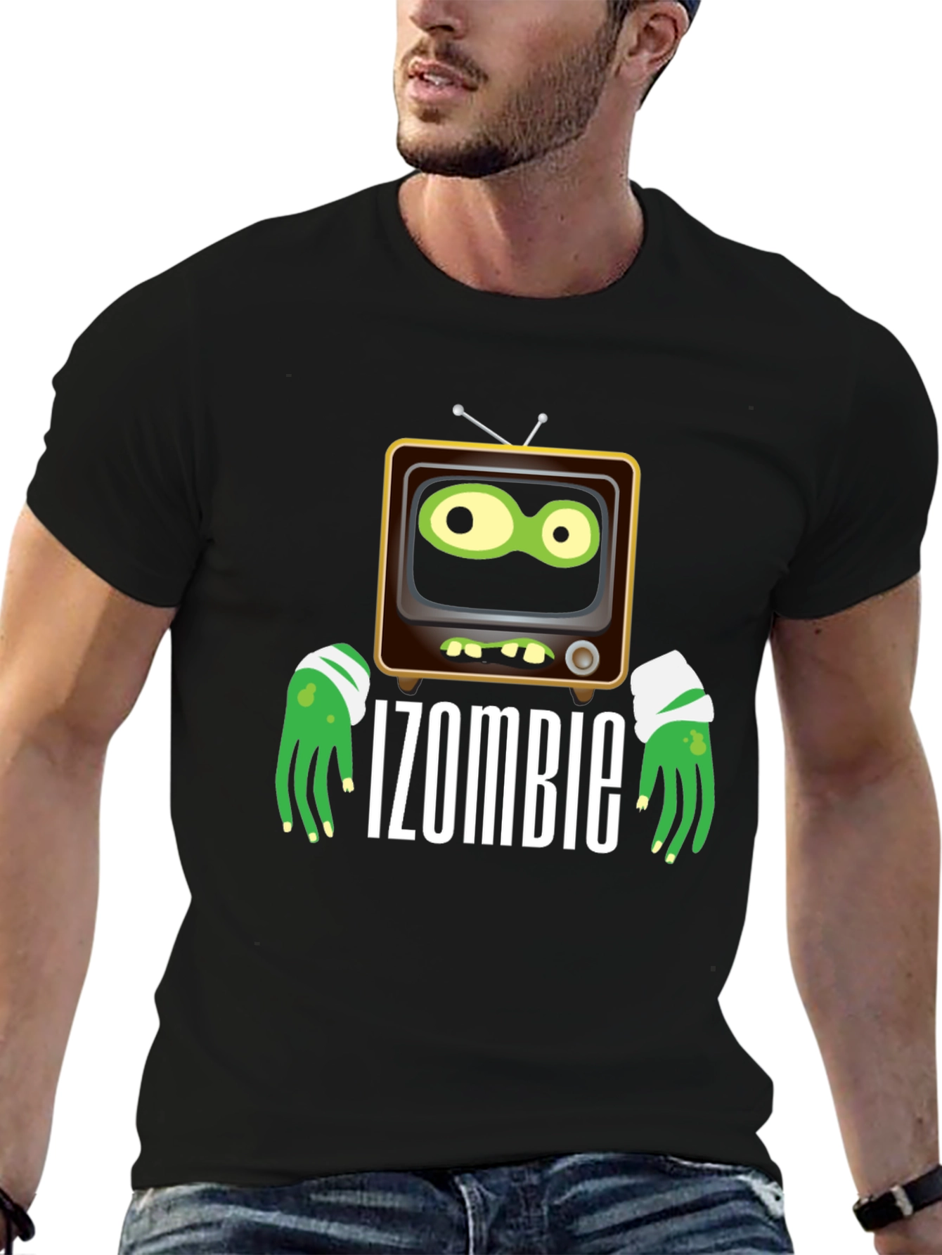 IZombie Retro TV Graphic Black T-Shirt
