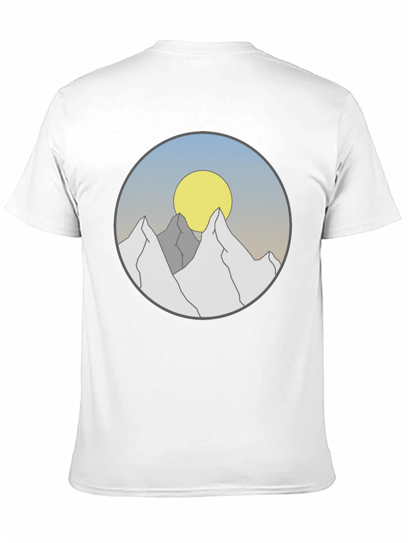 Mountain Sunset Graphic Tee - Stylish Black T-Shirt