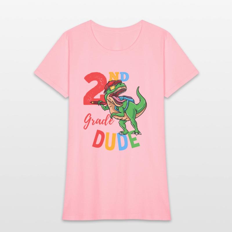 2nd Grade Dude T-Rex Dinosaur Back To School Boys