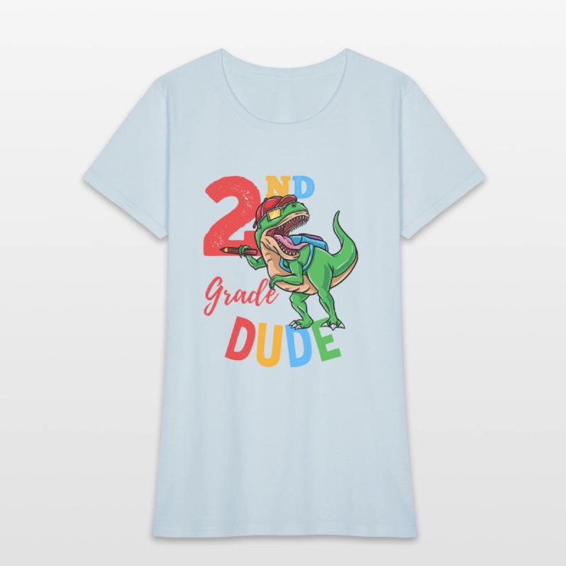 2nd Grade Dude T-Rex Dinosaur Back To School Boys