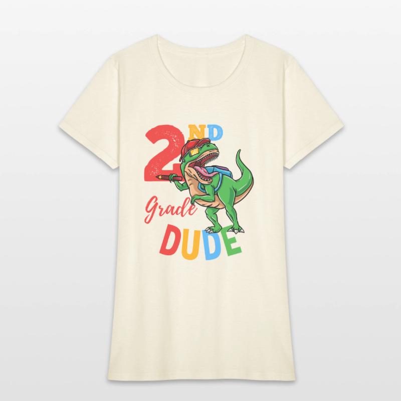2nd Grade Dude T-Rex Dinosaur Back To School Boys