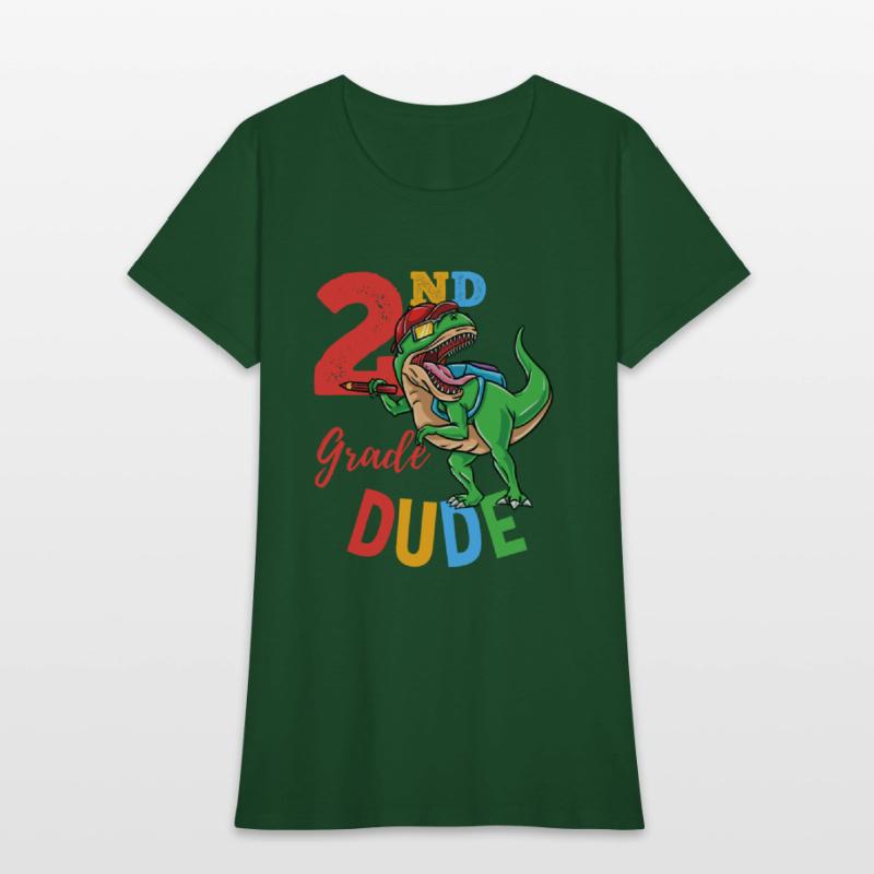 2nd Grade Dude T-Rex Dinosaur Back To School Boys