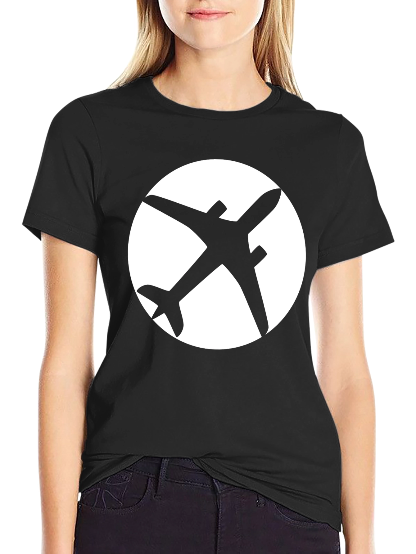 Airplane Graphic Black T-Shirt - Aviation Enthusiast Apparel