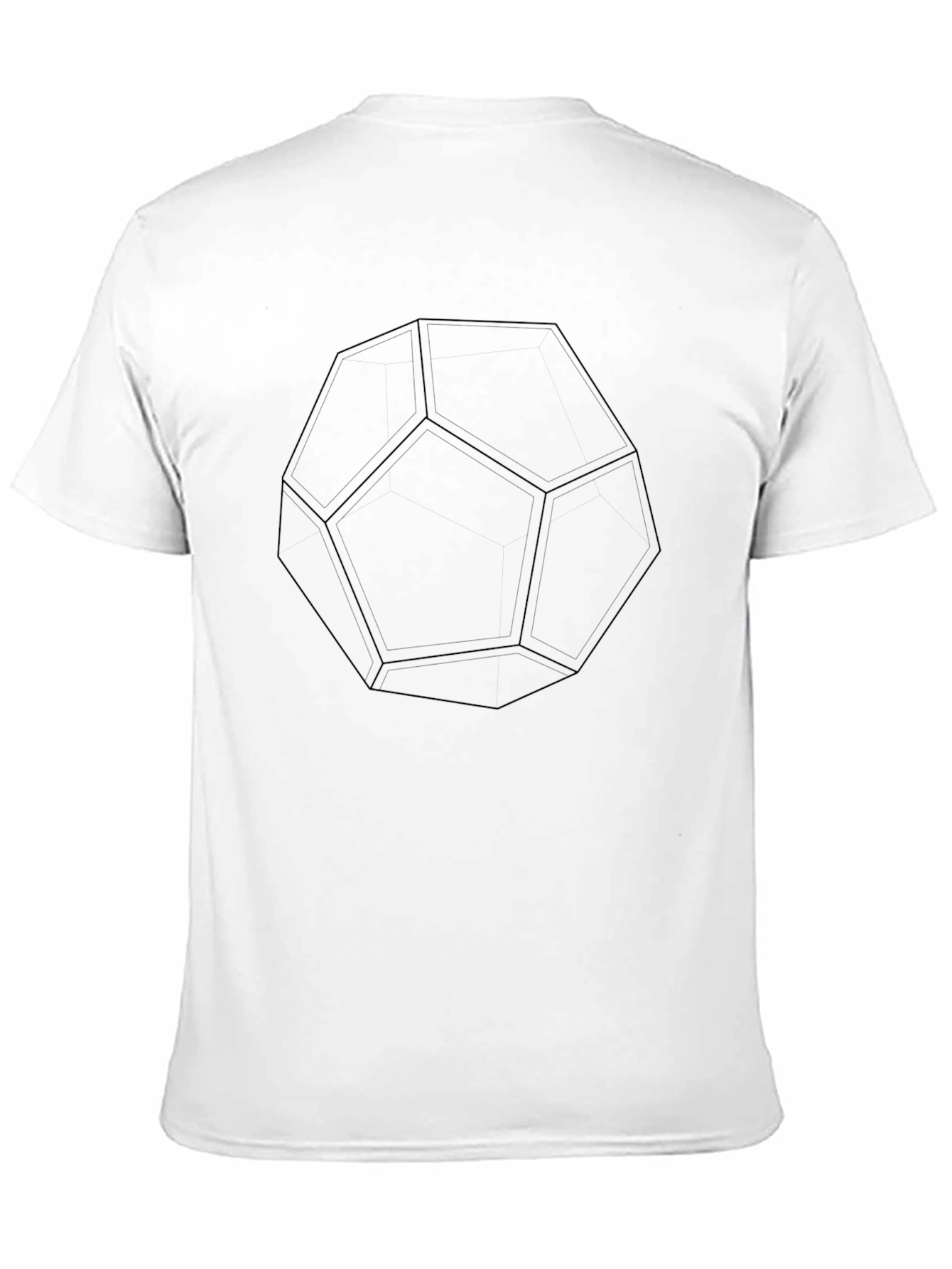 Geometric Solid Black T-Shirt