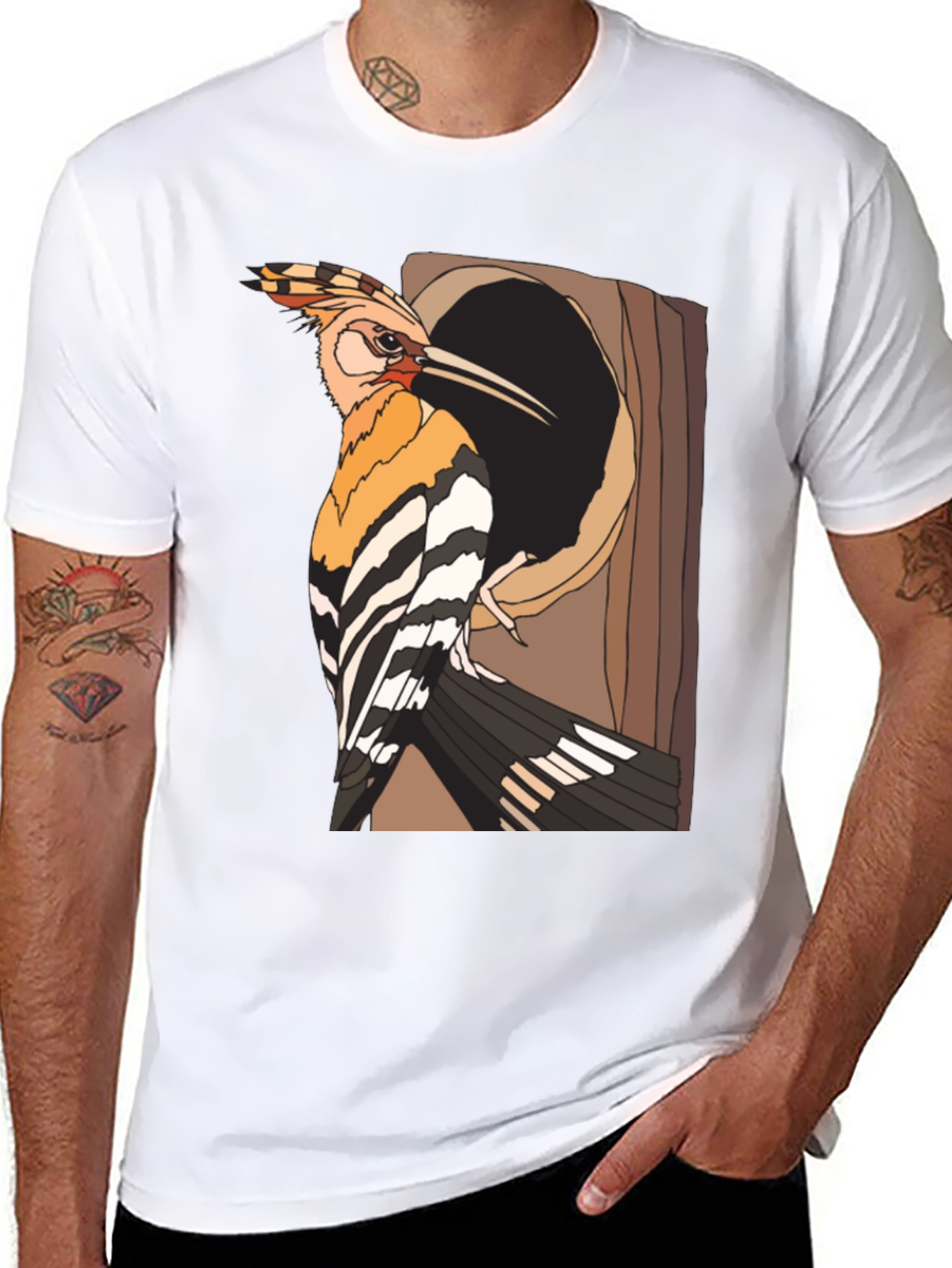 Hoopoe Bird Graphic Tee - Unique Nature Lover Shirt
