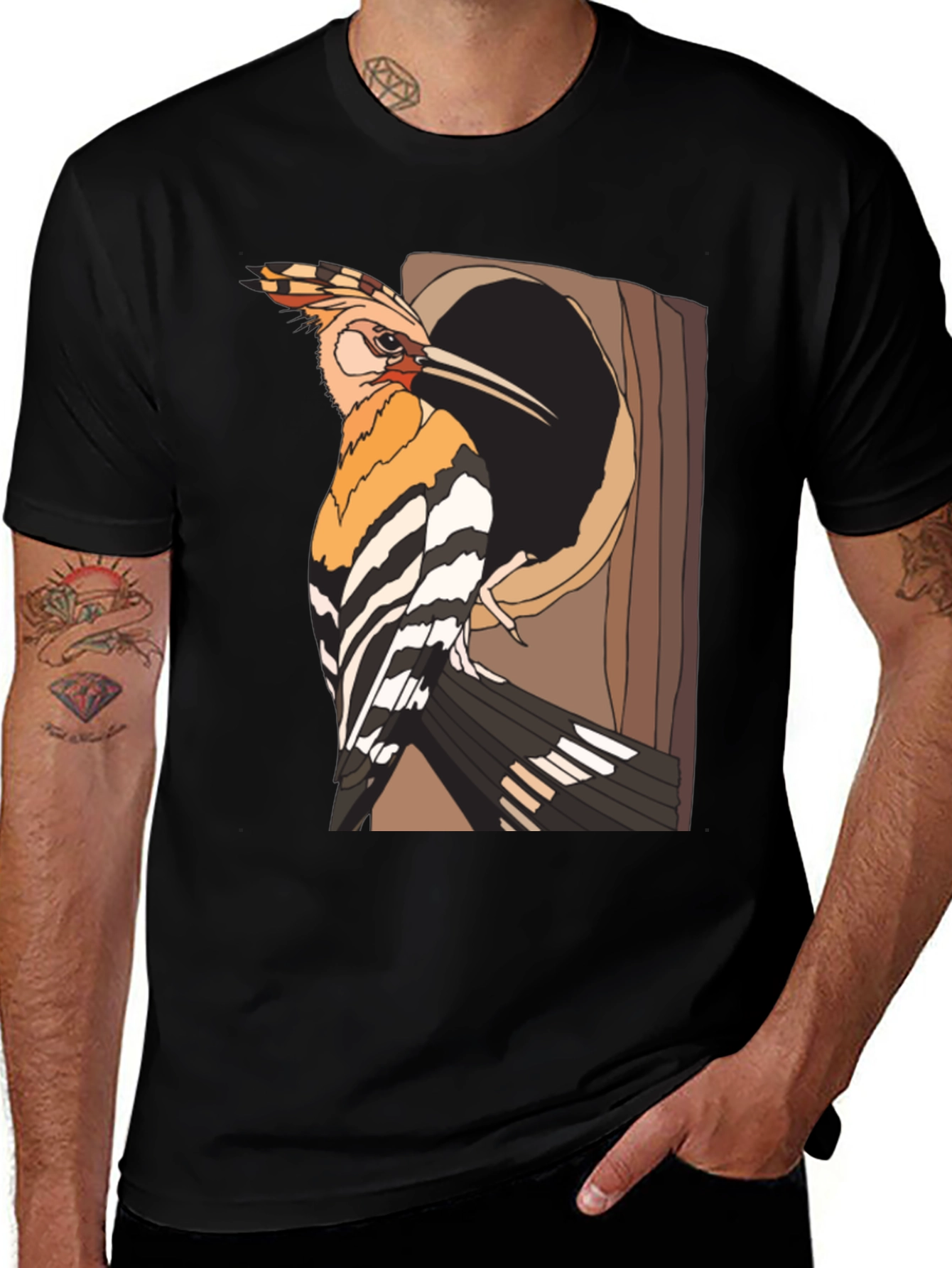 Hoopoe Bird Graphic Tee - Unique Nature Lover Shirt