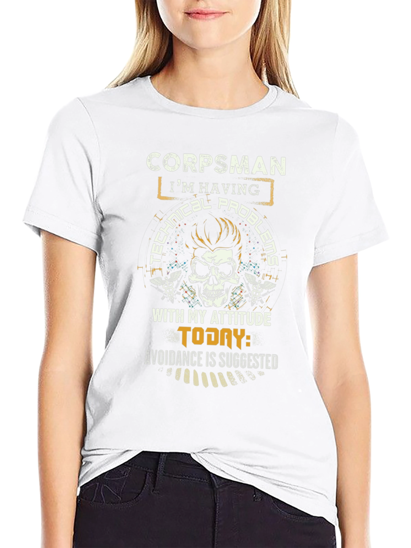 Corpsman Technical Problems Attitude Graphic T-Shirt
