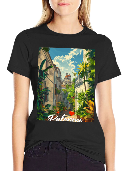 Palermo Print Crew Neck Tee