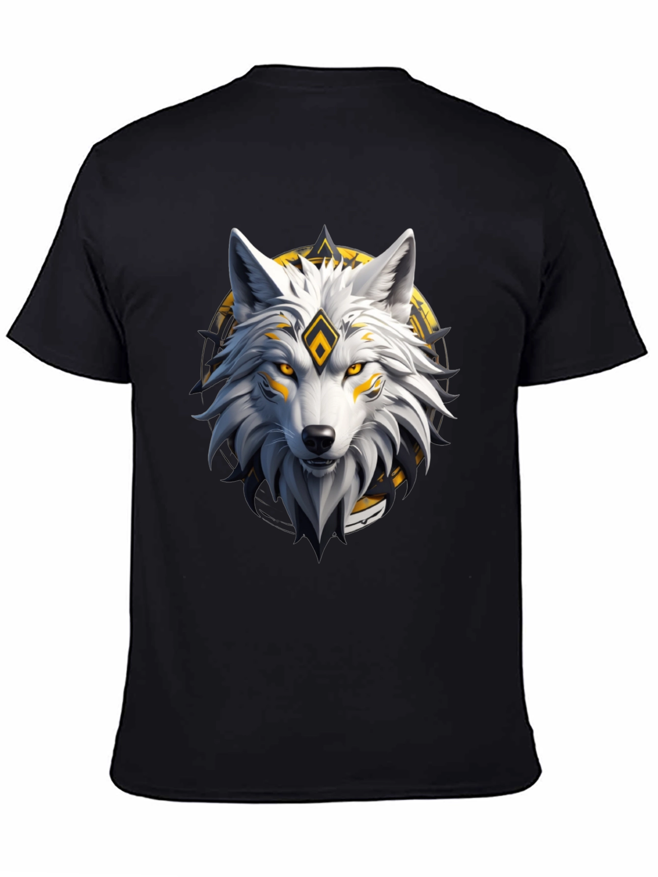 Wolf Graphic Print Crew Neck T-Shirt