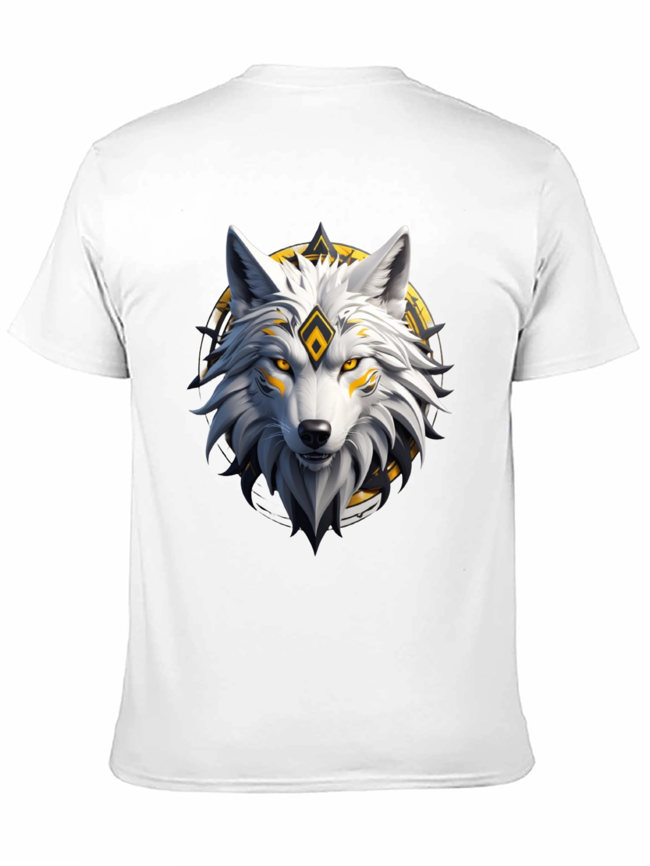 Wolf Graphic Print Crew Neck T-Shirt