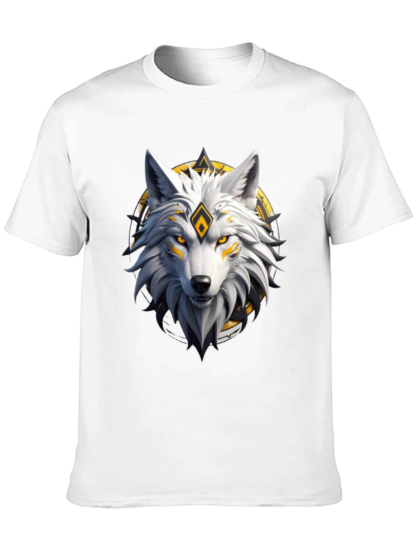 Wolf Graphic Print Crew Neck T-Shirt