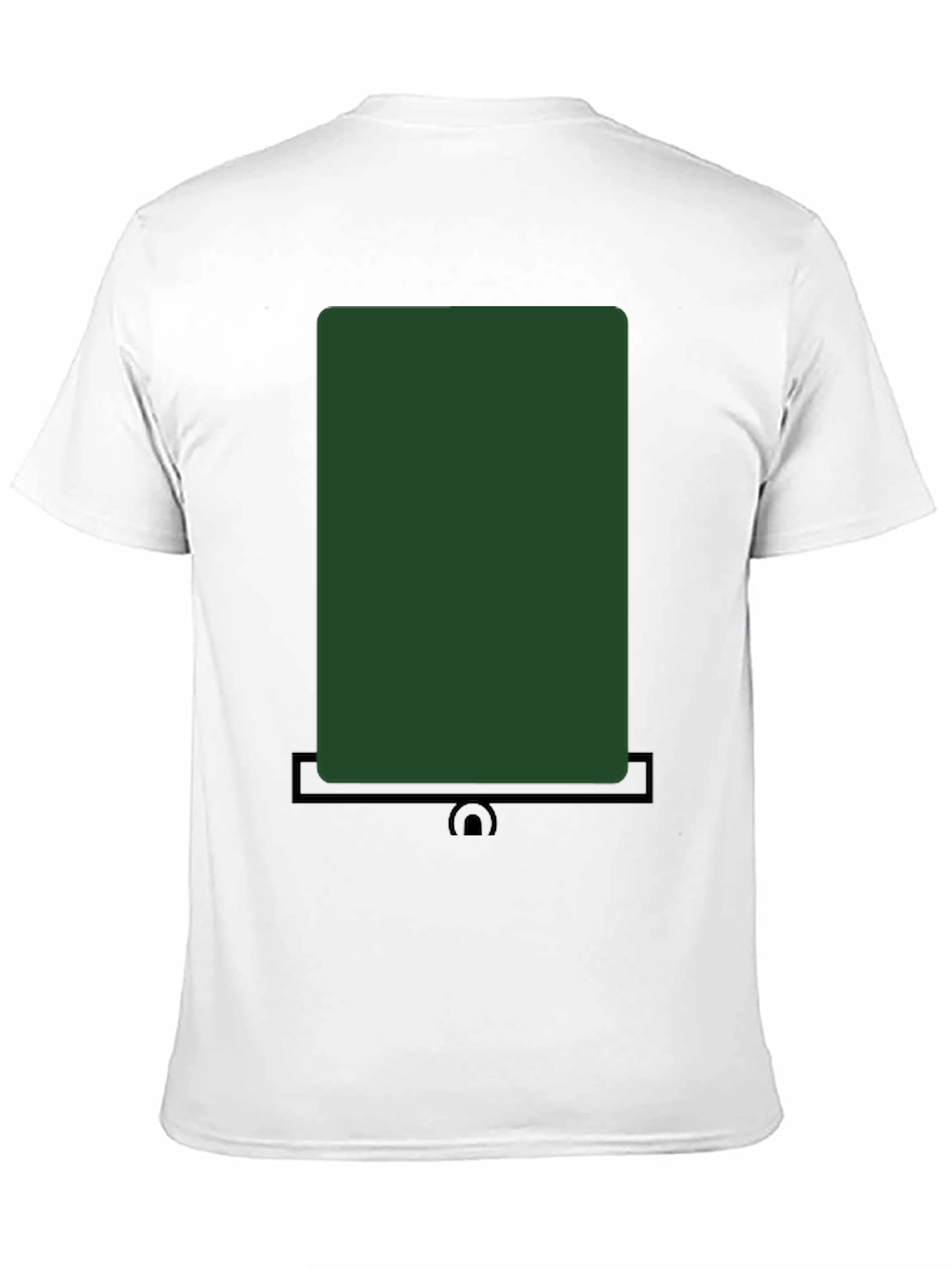 Modern Dark Green Rectangle Graphic T-Shirt