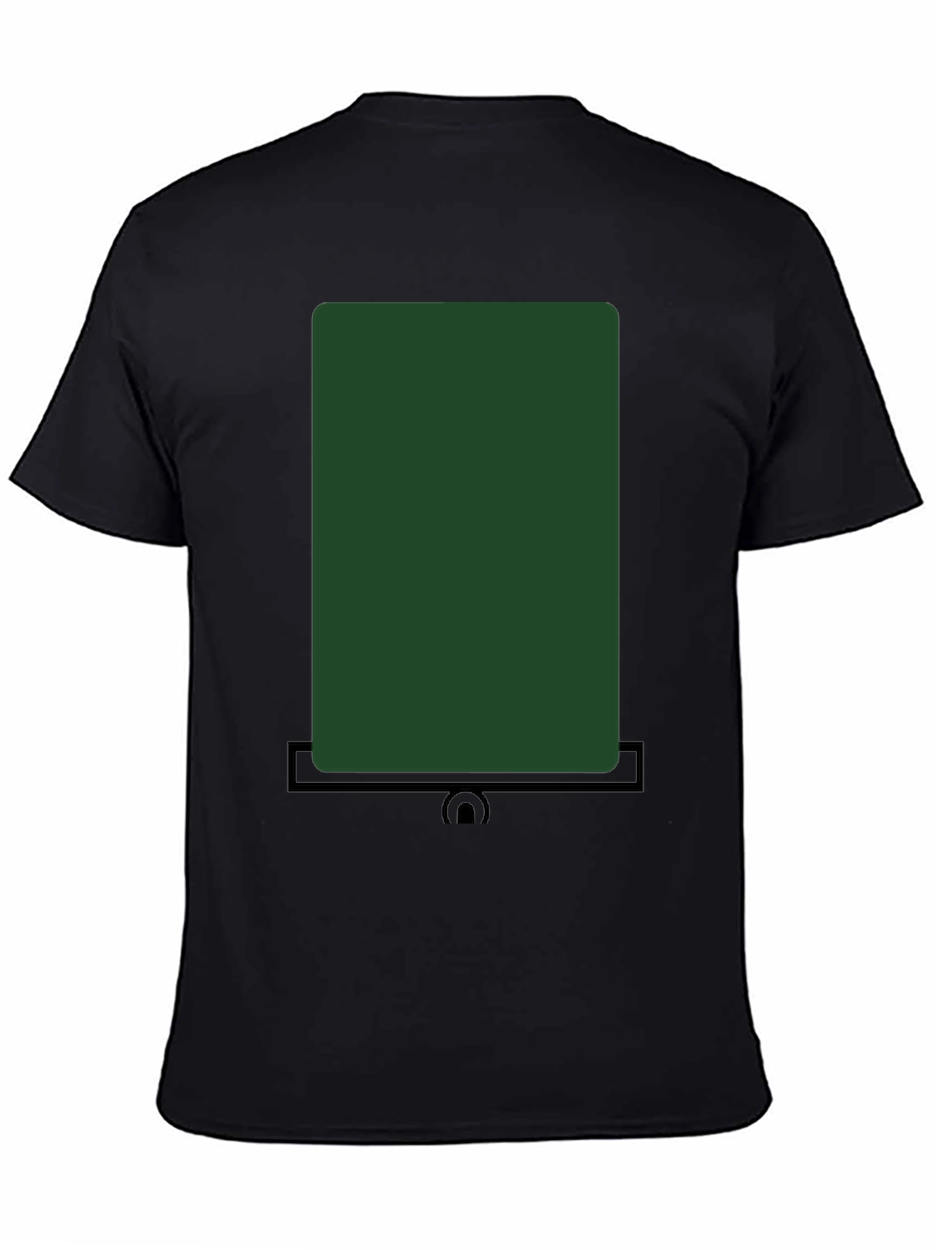 Modern Dark Green Rectangle Graphic T-Shirt
