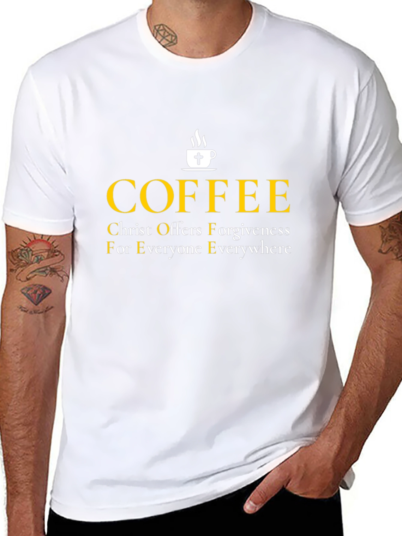 Coffee Christ Offers Forgiveness T-Shirt