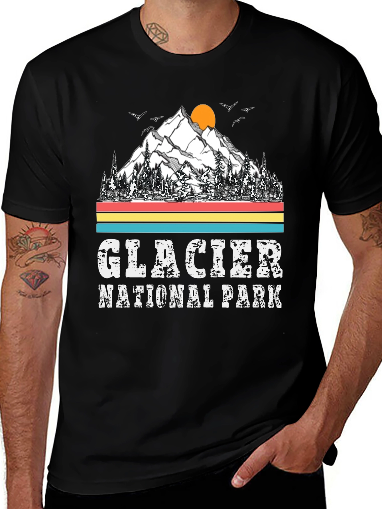 Glacier National Park T-Shirt - Mountain Graphic Tee