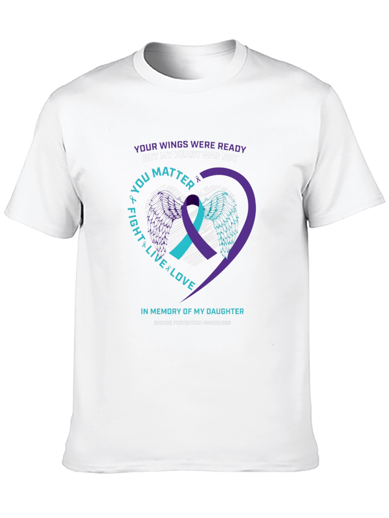 Wings Ready Heart Not Suicide Prevention Awareness T-Shirt