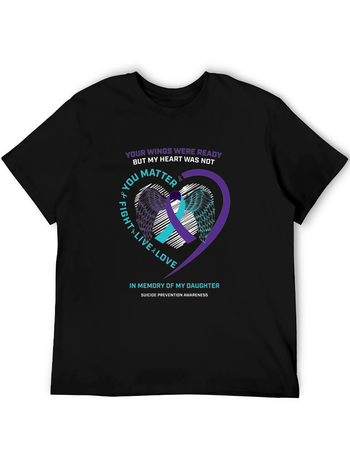 Wings Ready Heart Not Suicide Prevention Awareness T-Shirt