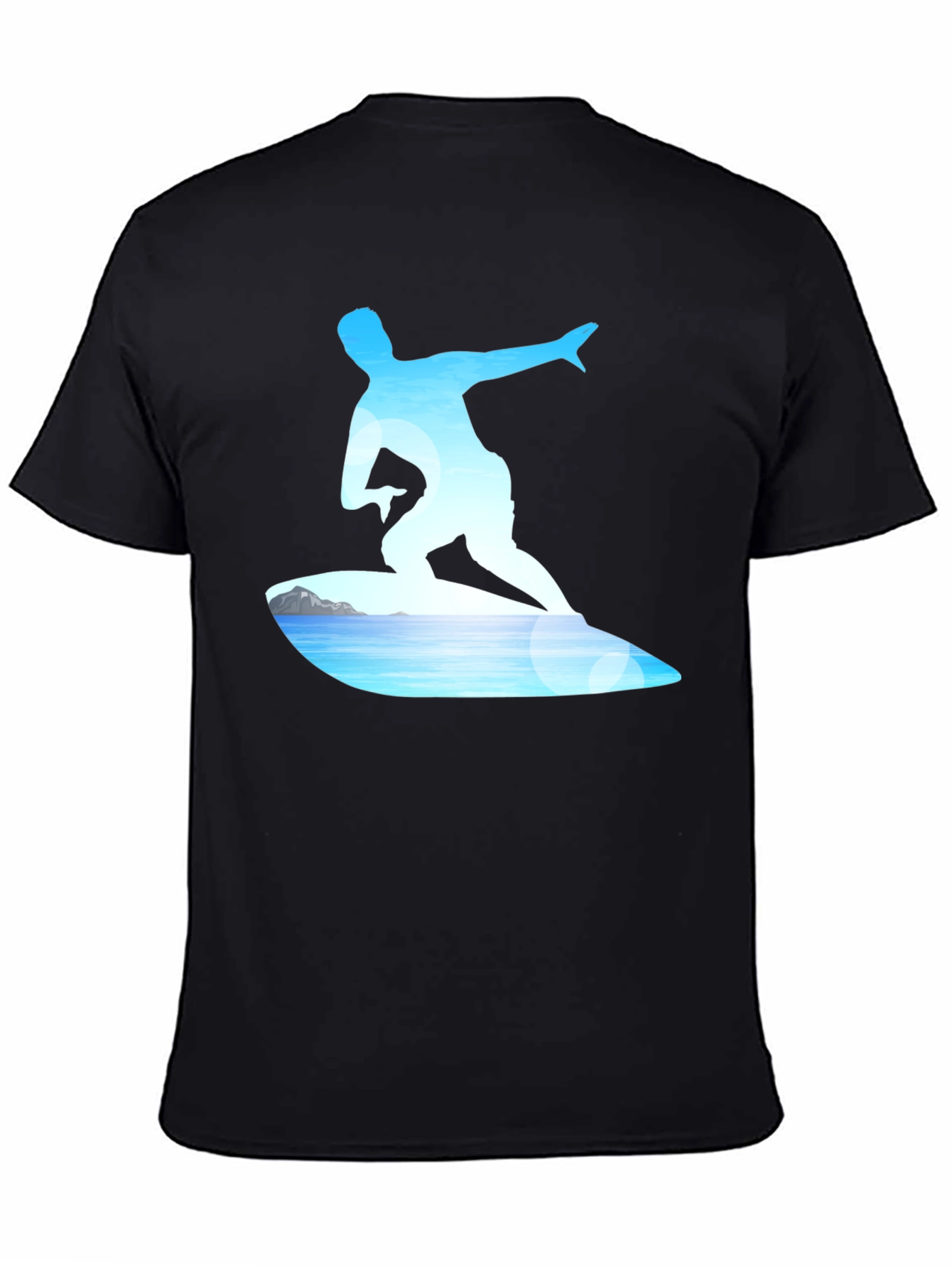Surfer Graphic Tee - Black Cotton Blend