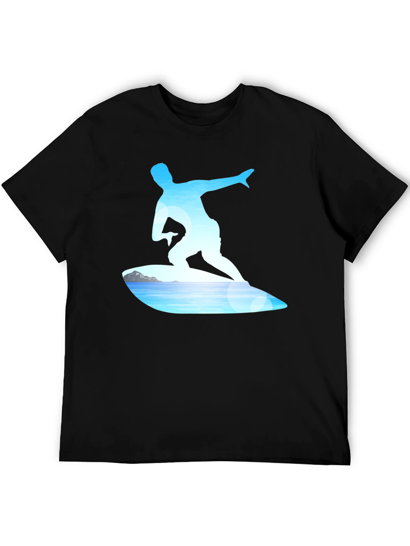 Surfer Graphic Tee - Black Cotton Blend