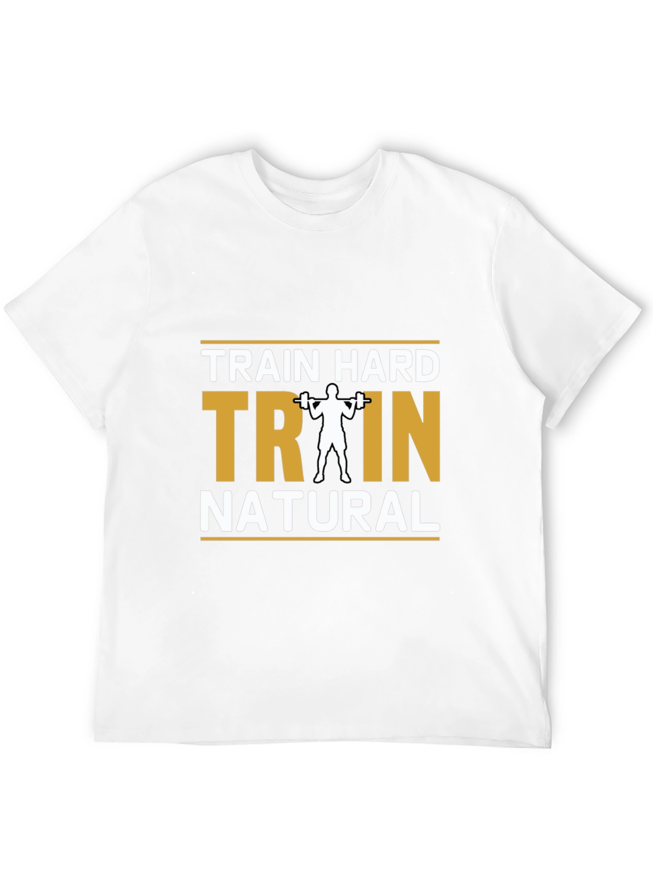 Train Hard Natural Black T-Shirt