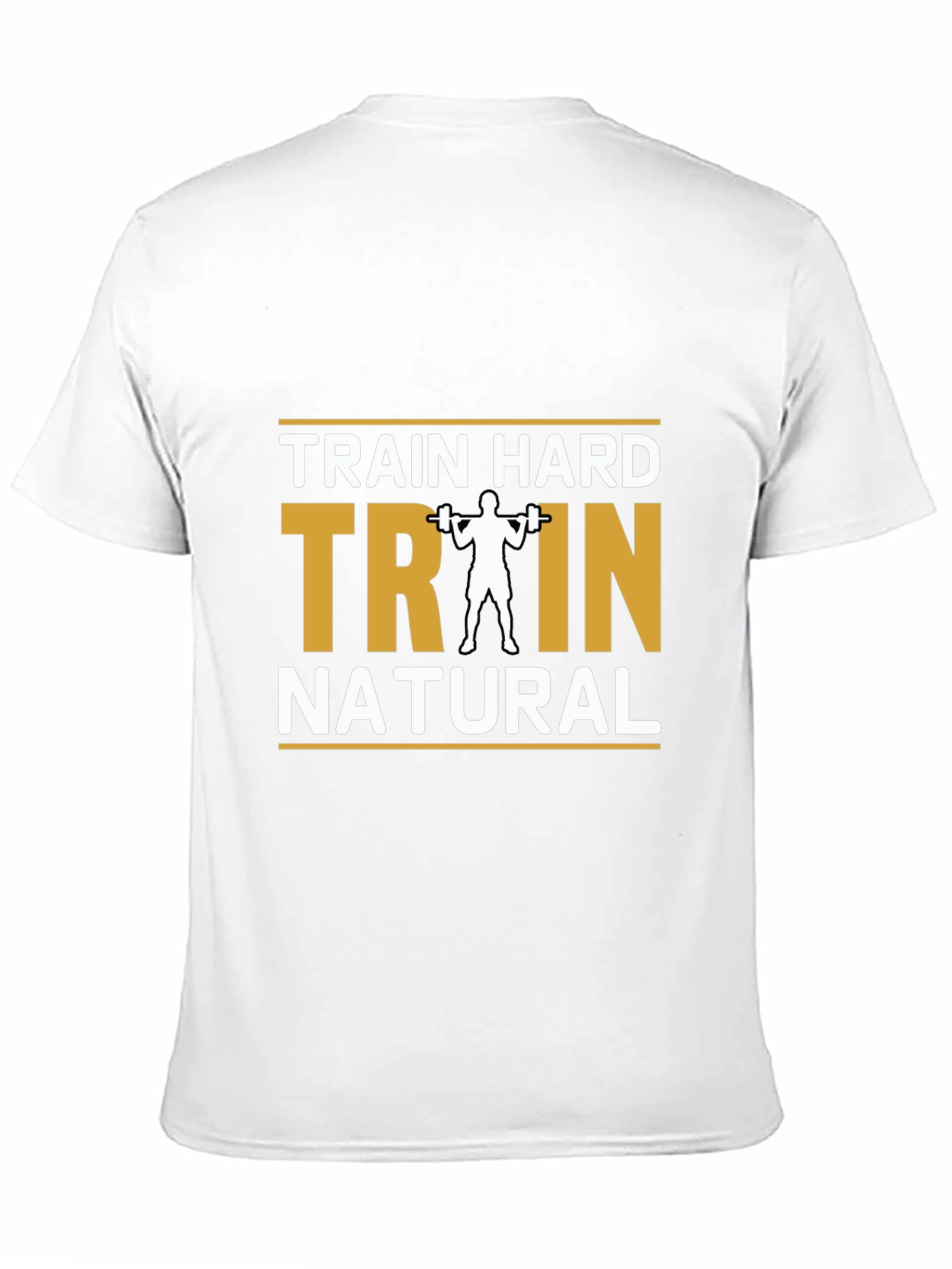 Train Hard Natural Black T-Shirt