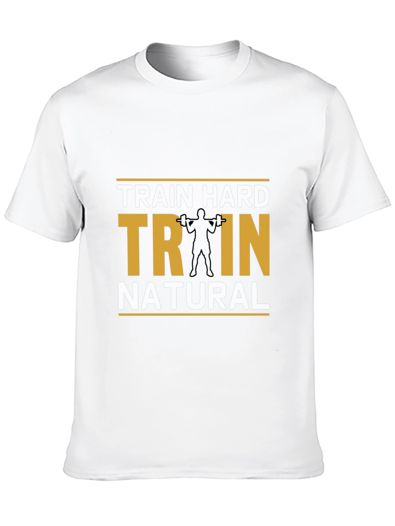 Train Hard Natural Black T-Shirt