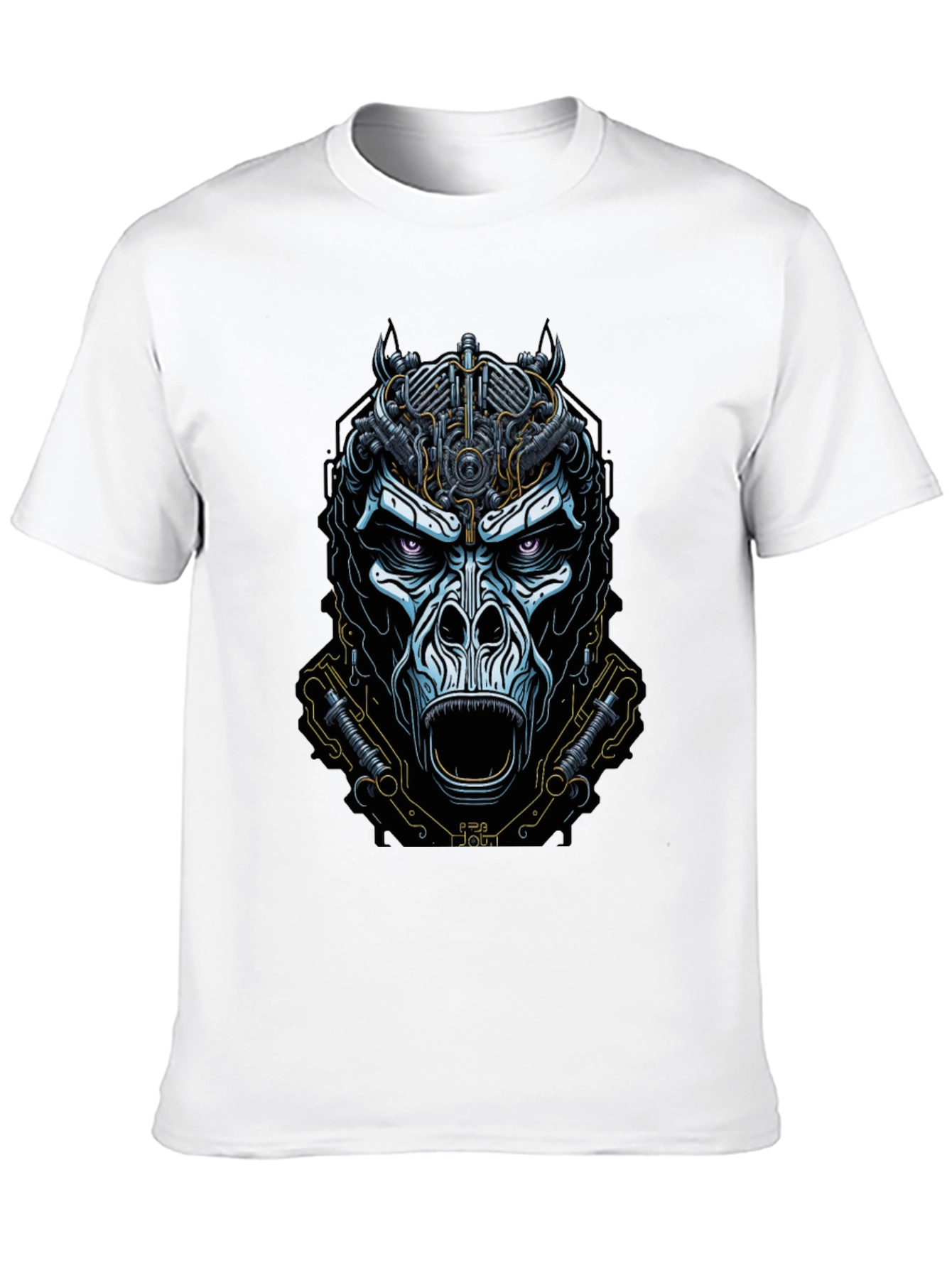 Mechanical Gorilla Graphic Tee - Bold Black T-Shirt