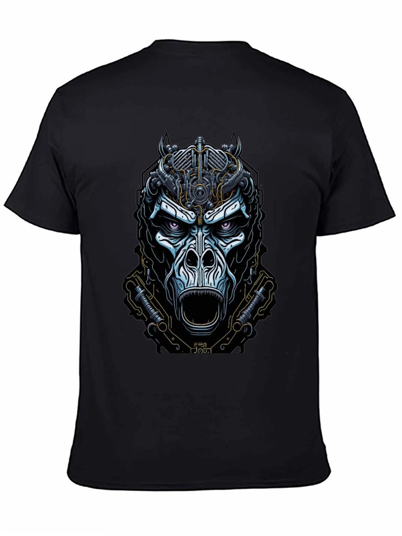 Mechanical Gorilla Graphic Tee - Bold Black T-Shirt