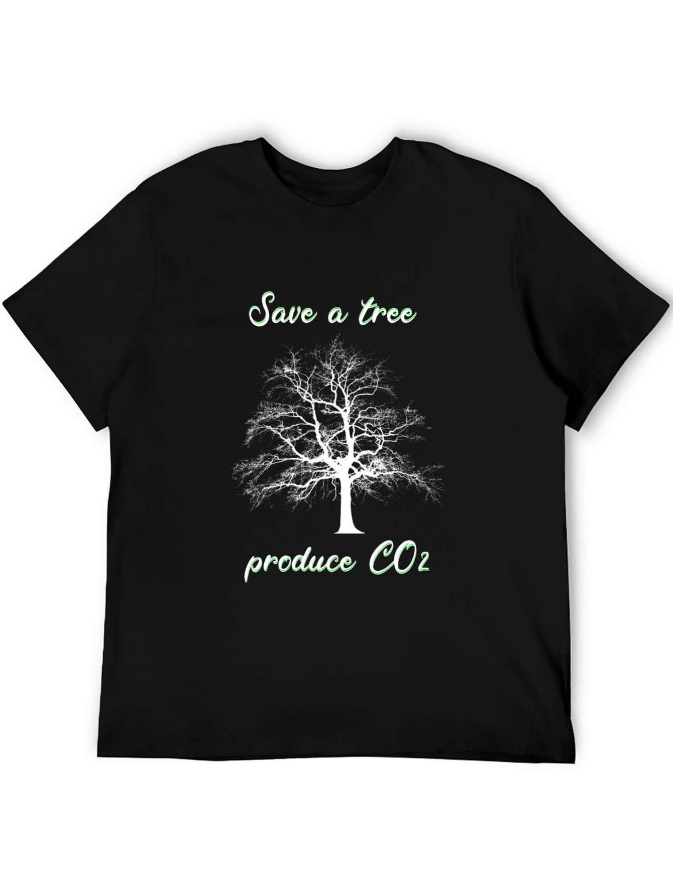 Save a Tree Produce CO2 T-Shirt - Black