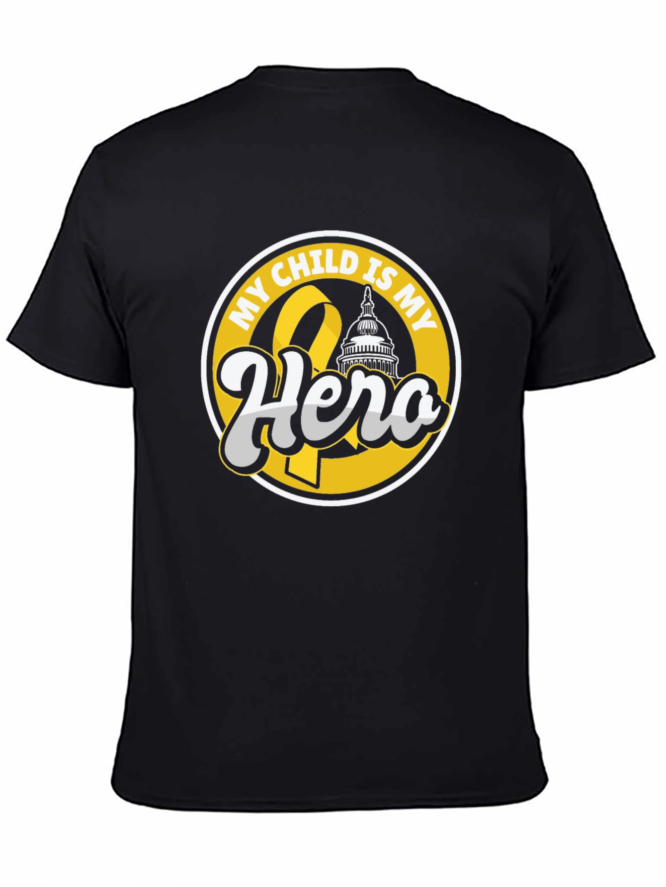 My Child Is My Hero Black T-Shirt