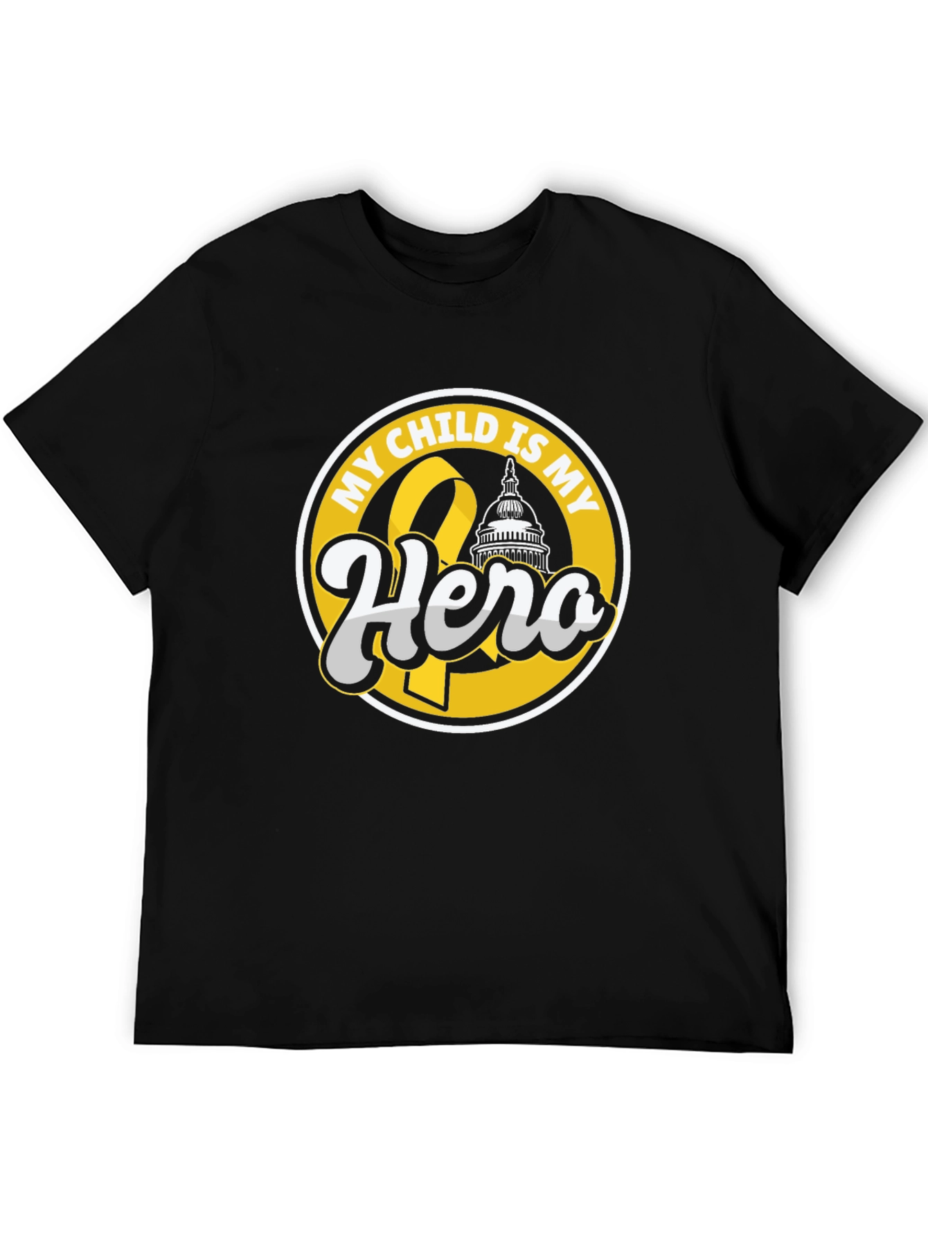 My Child Is My Hero Black T-Shirt