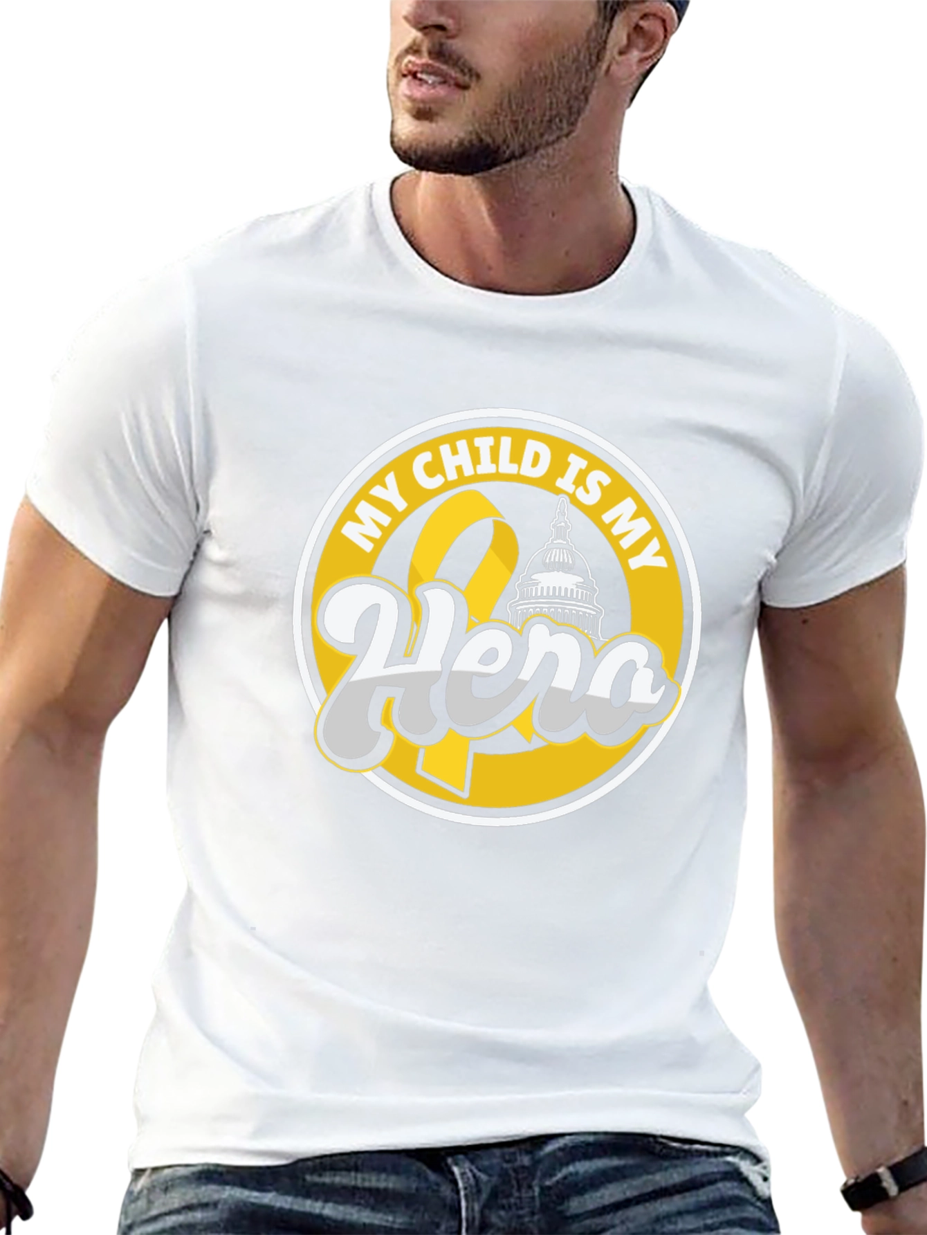 My Child Is My Hero Black T-Shirt