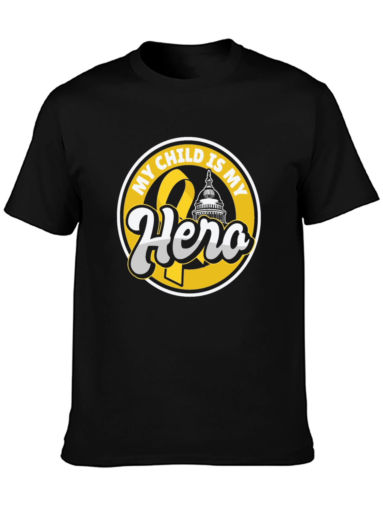My Child Is My Hero Black T-Shirt