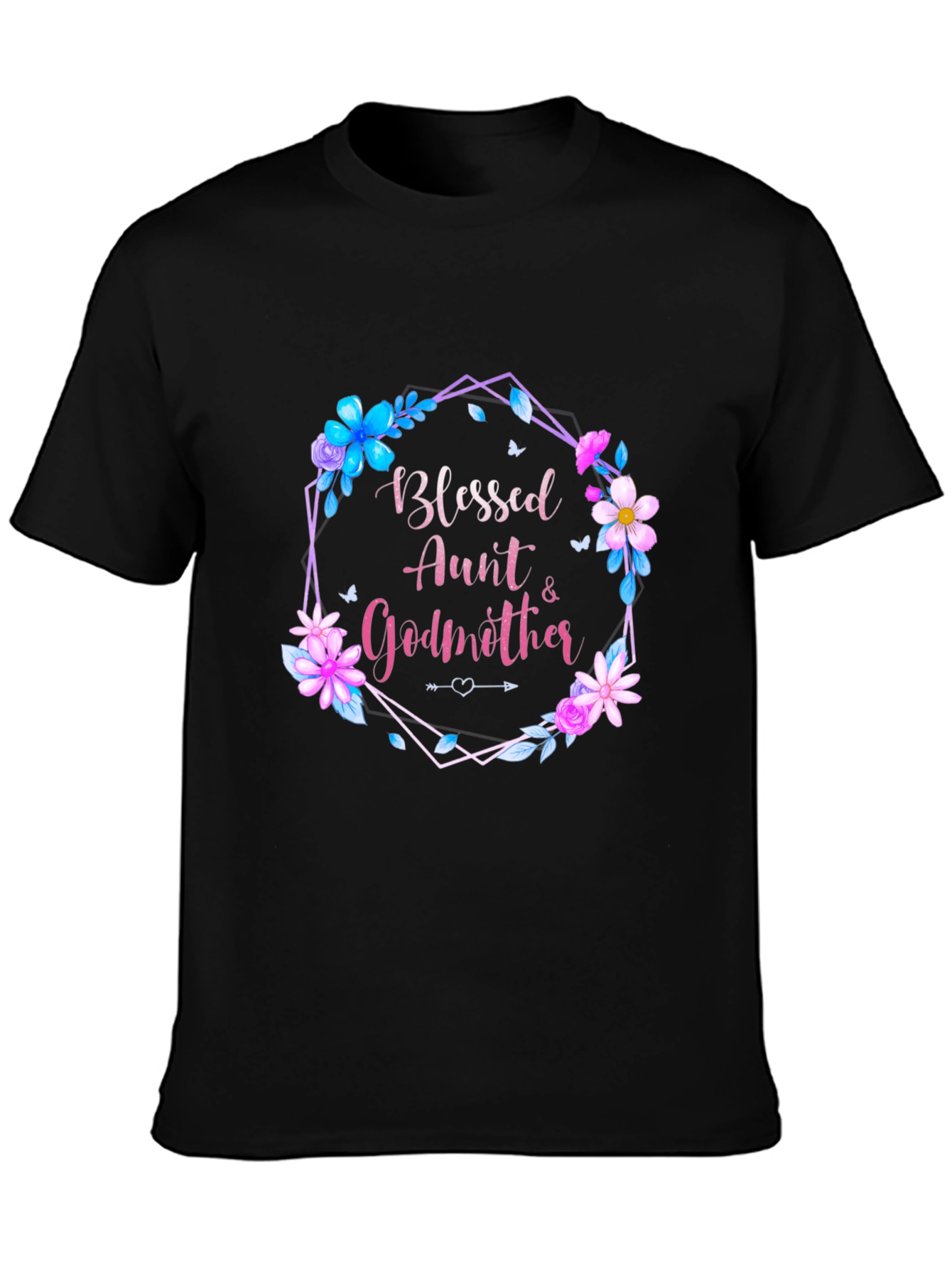 Blessed Aunt & Godmother Floral T-Shirt