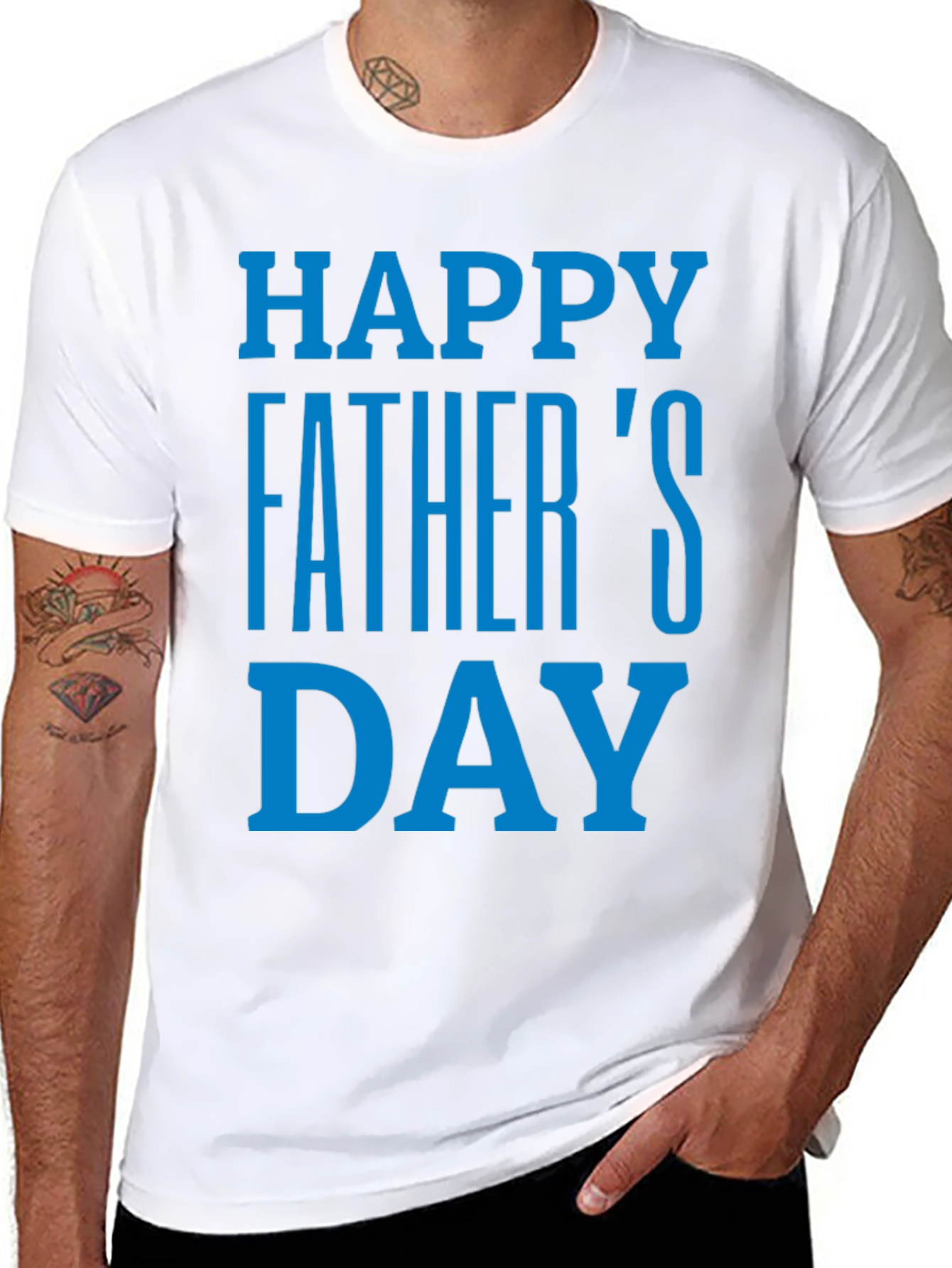 Happy Fathers Day T-Shirt - Black