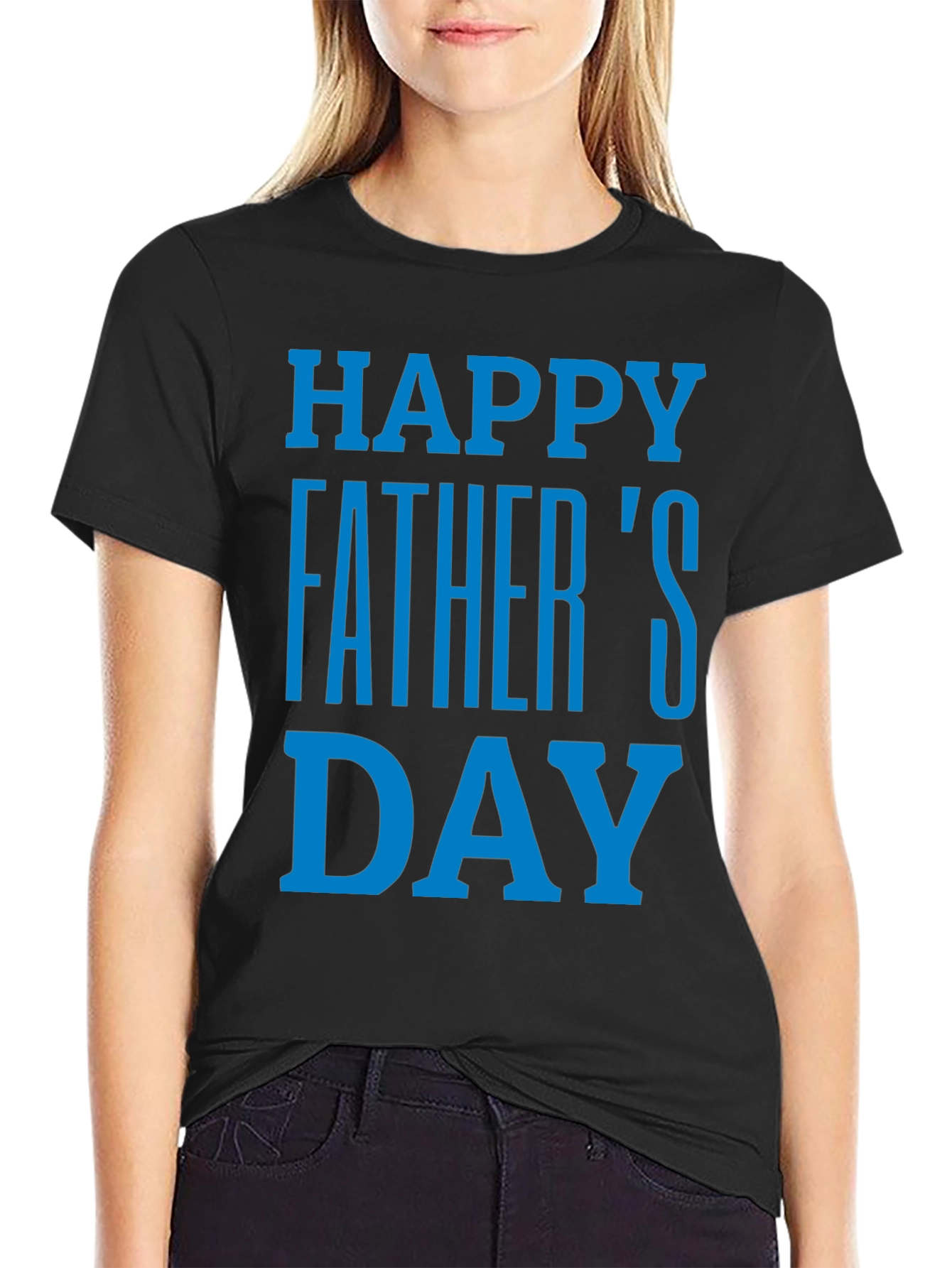 Happy Fathers Day T-Shirt - Black