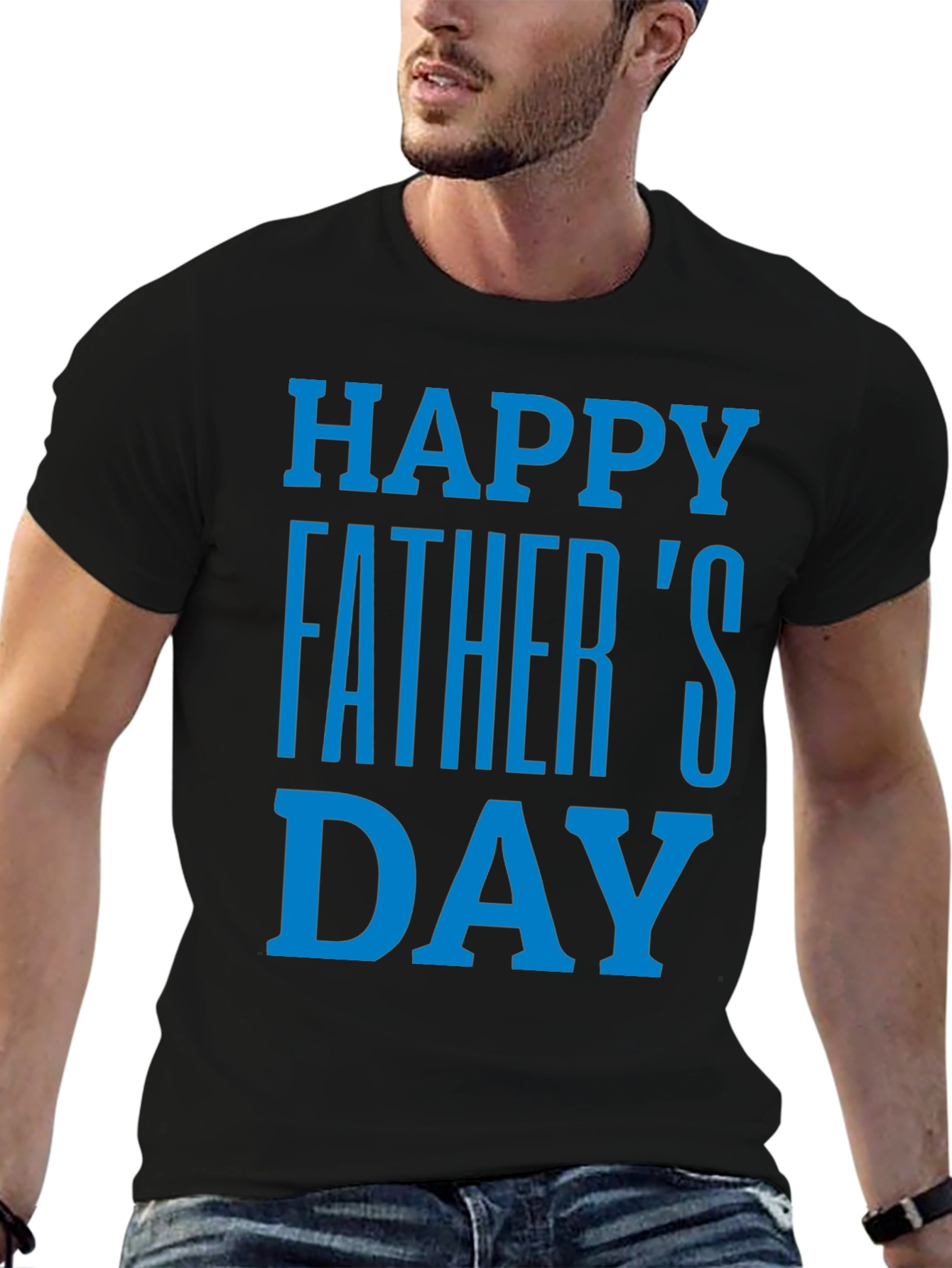 Happy Fathers Day T-Shirt - Black
