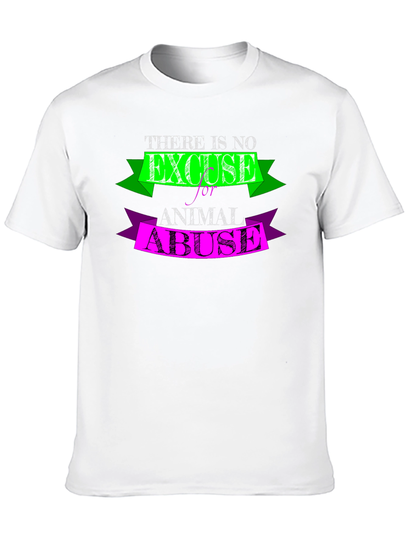 Animal Abuse Awareness T-Shirt - Black