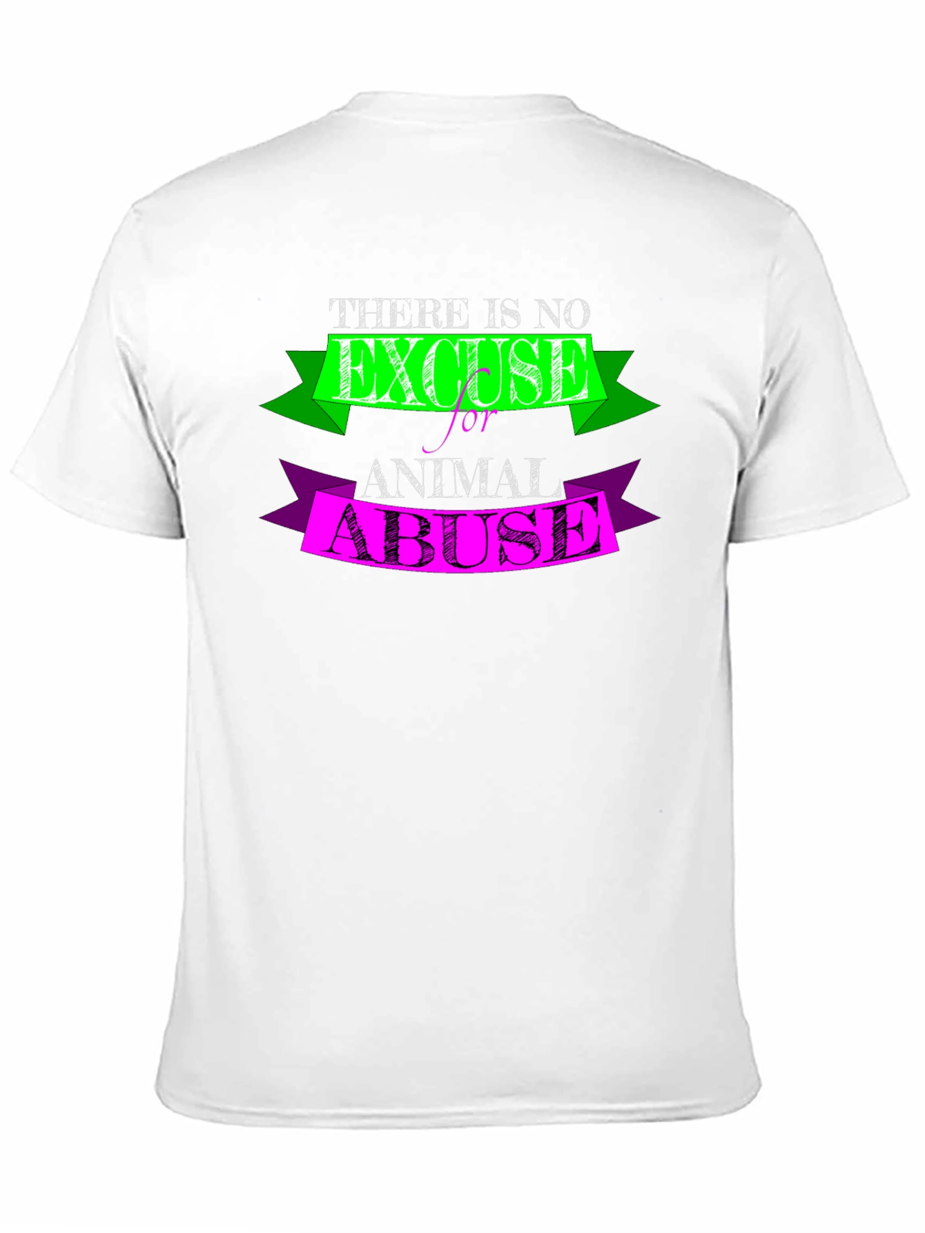 Animal Abuse Awareness T-Shirt - Black