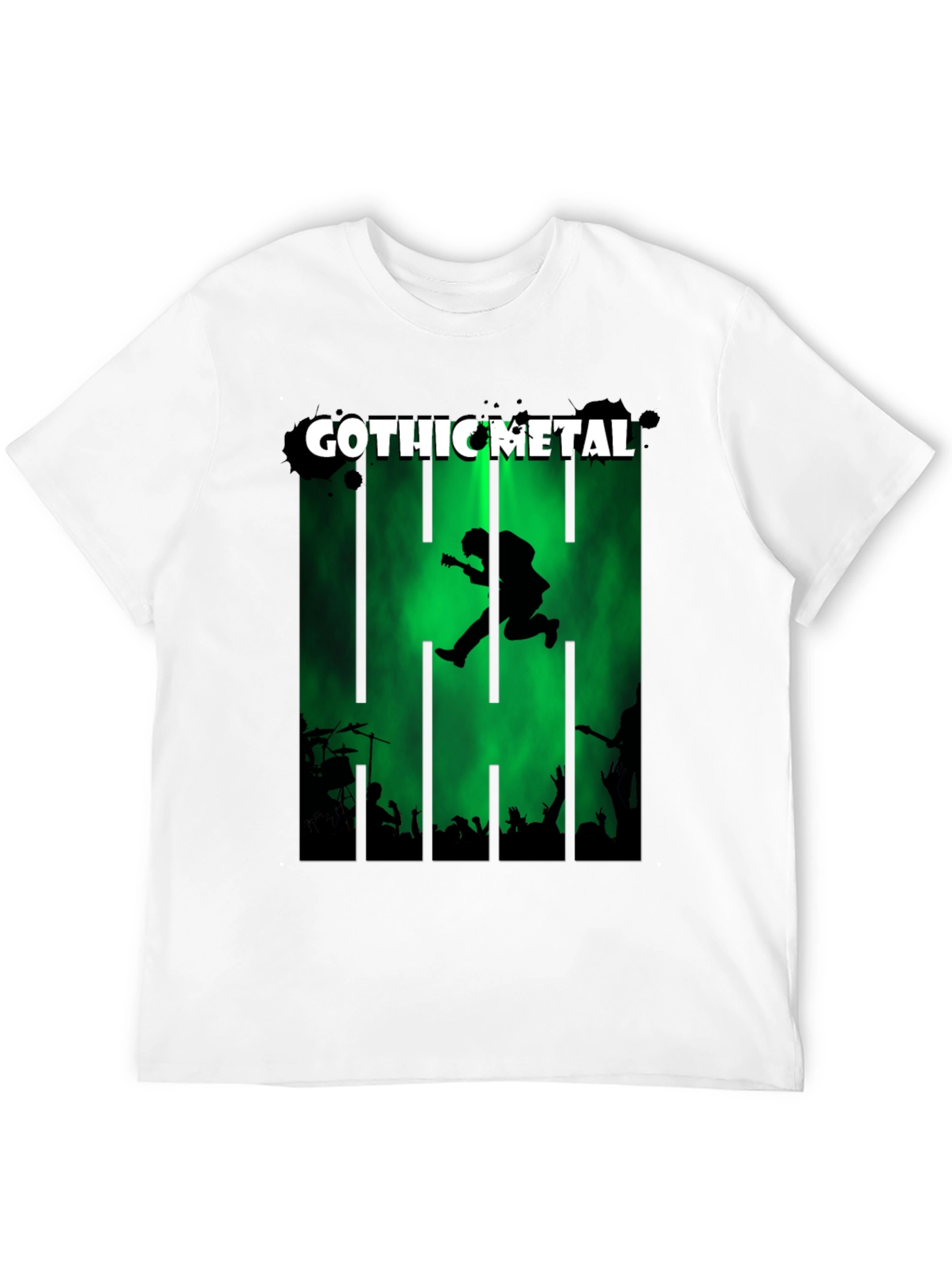 Gothic Metal Band Tee - Mens Graphic Print T-Shirt