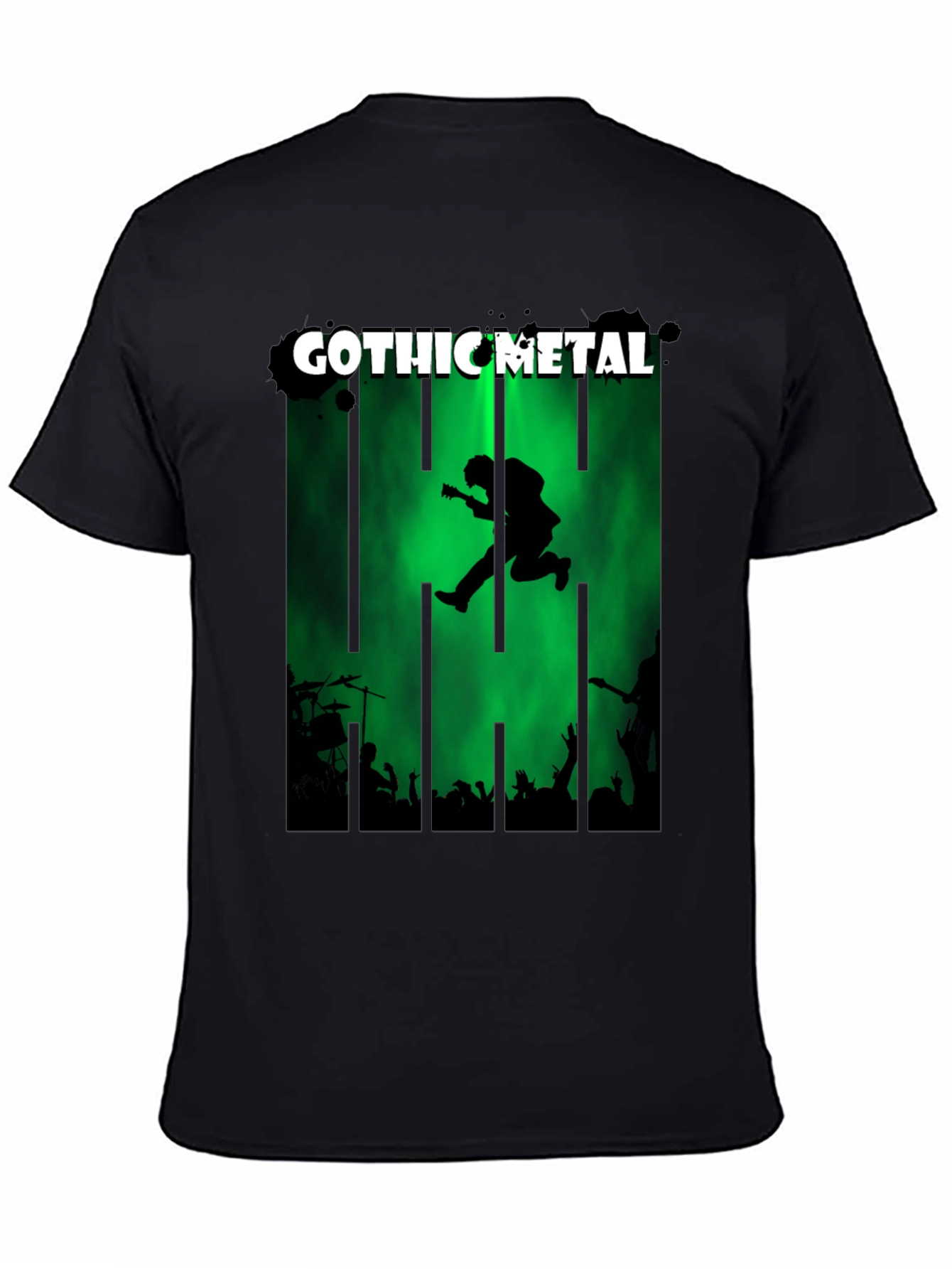 Gothic Metal Band Tee - Mens Graphic Print T-Shirt