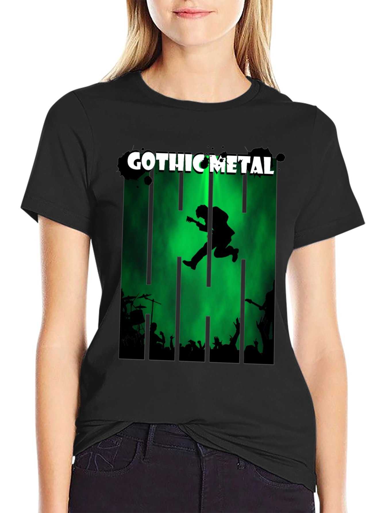 Gothic Metal Band Tee - Mens Graphic Print T-Shirt