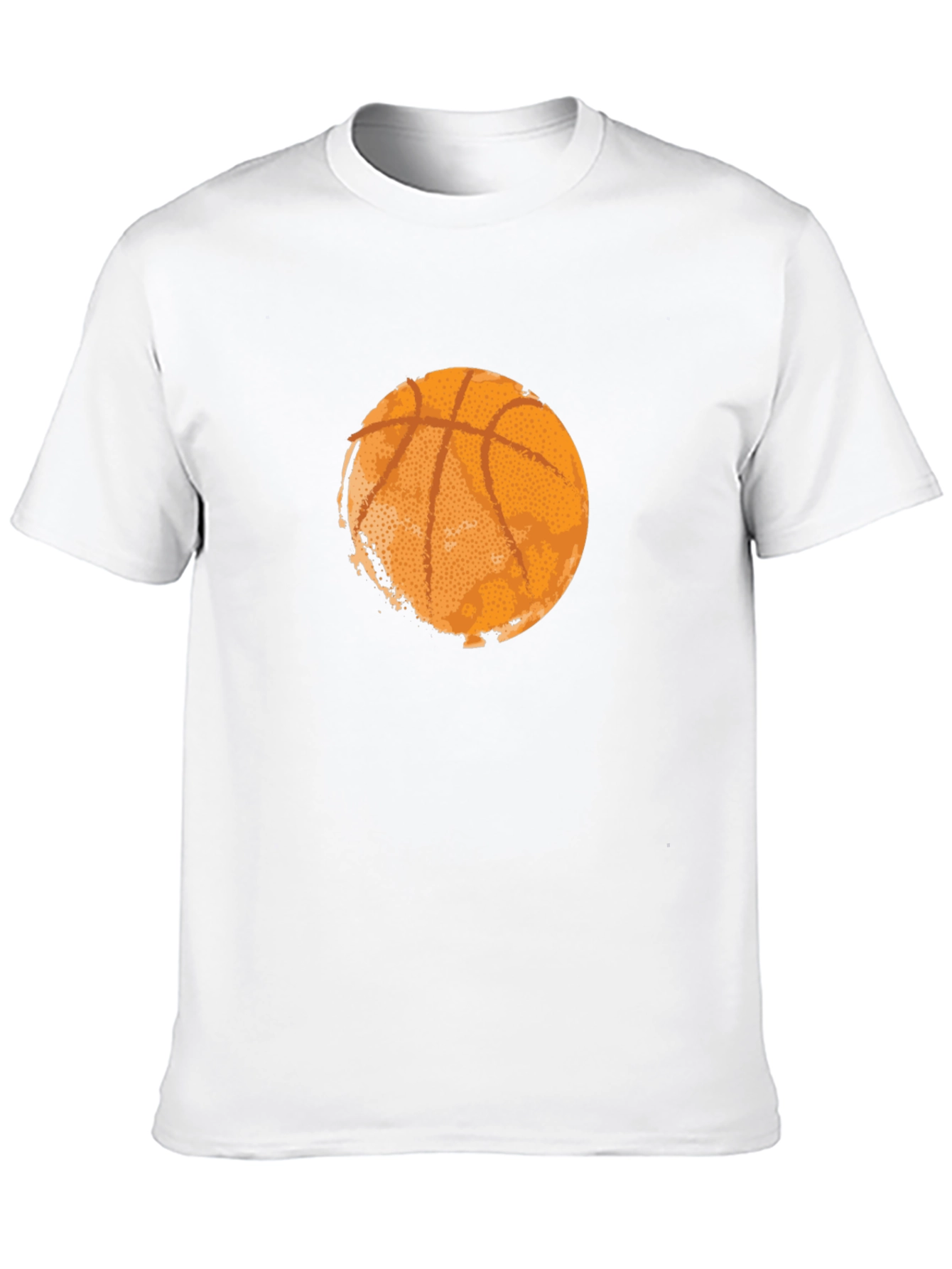 Basketball Graphic Tee - Black Cotton T-Shirt