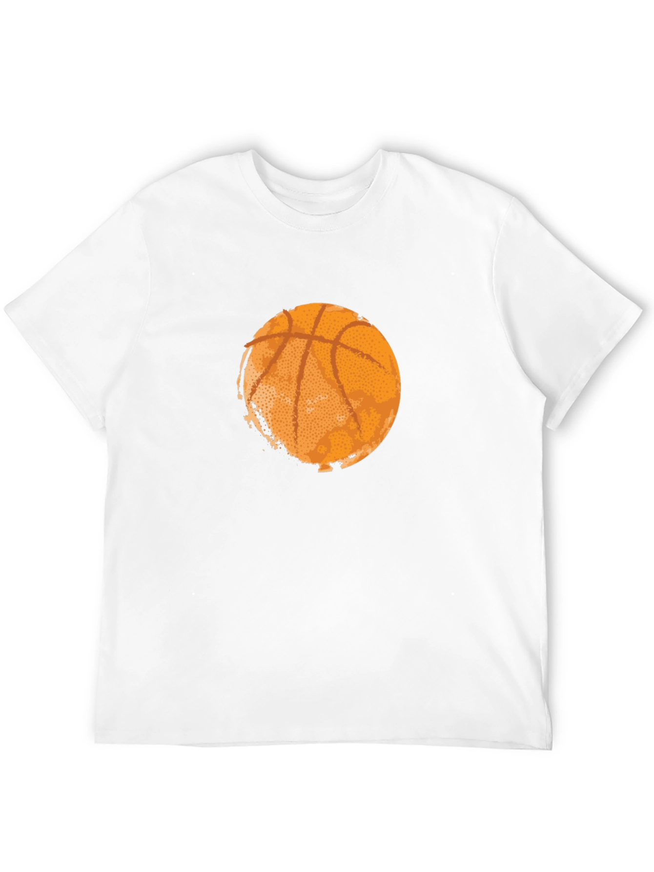 Basketball Graphic Tee - Black Cotton T-Shirt