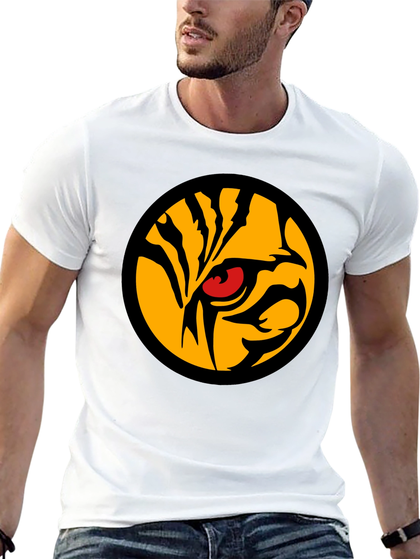 Tiger Eye Graphic Tee - Mens Black T-Shirt