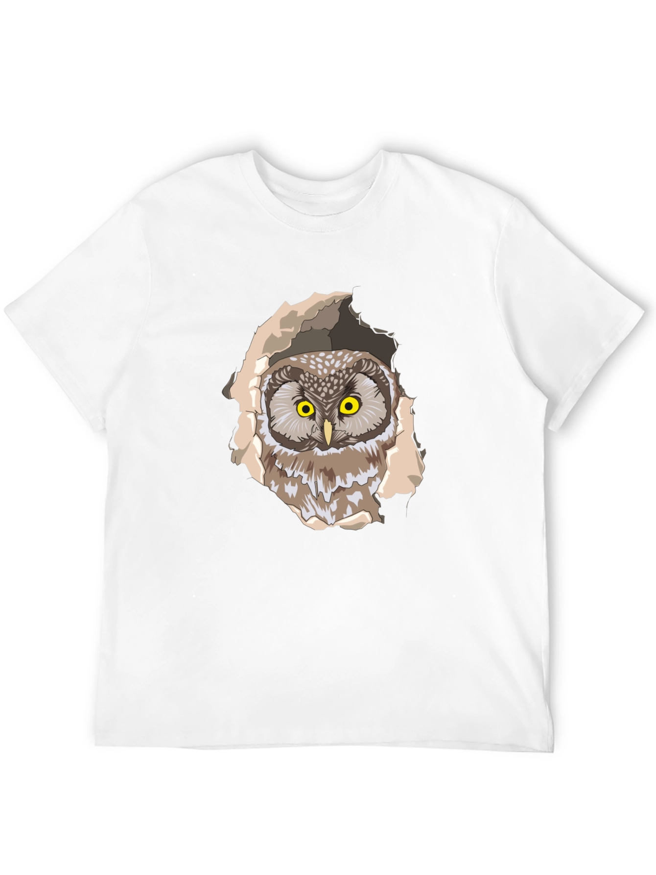 Owl Graphic Print Black T-Shirt