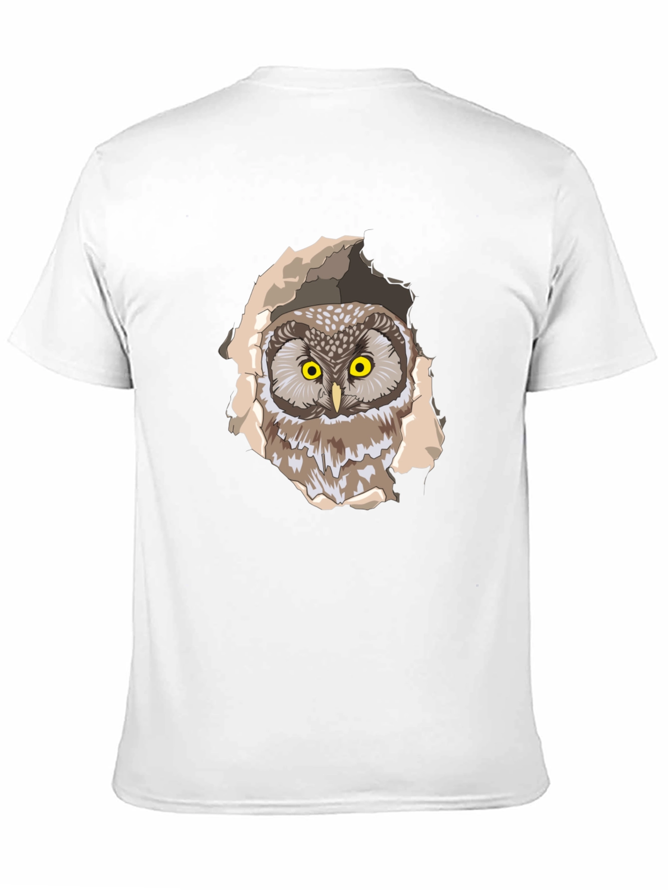 Owl Graphic Print Black T-Shirt