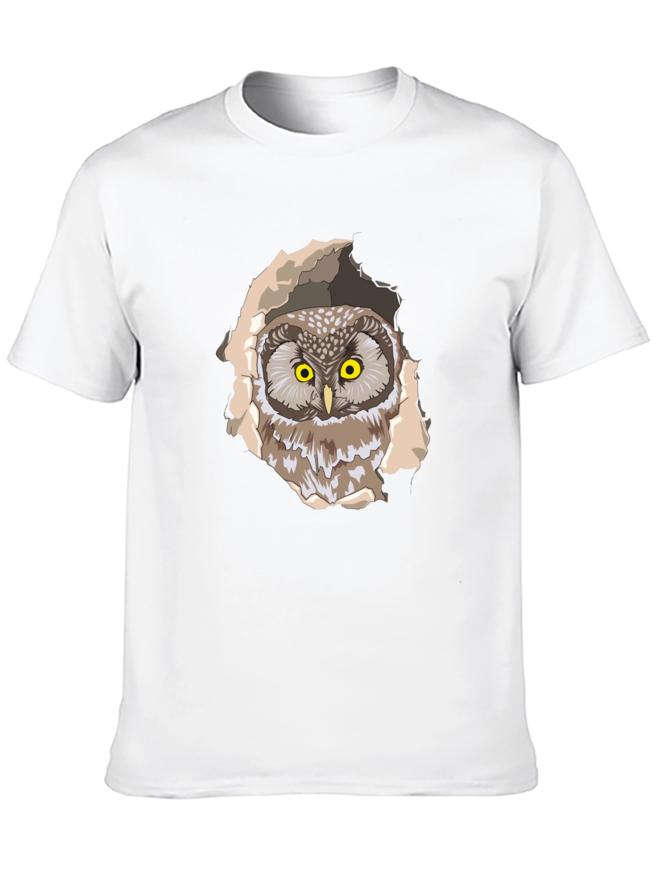 Owl Graphic Print Black T-Shirt