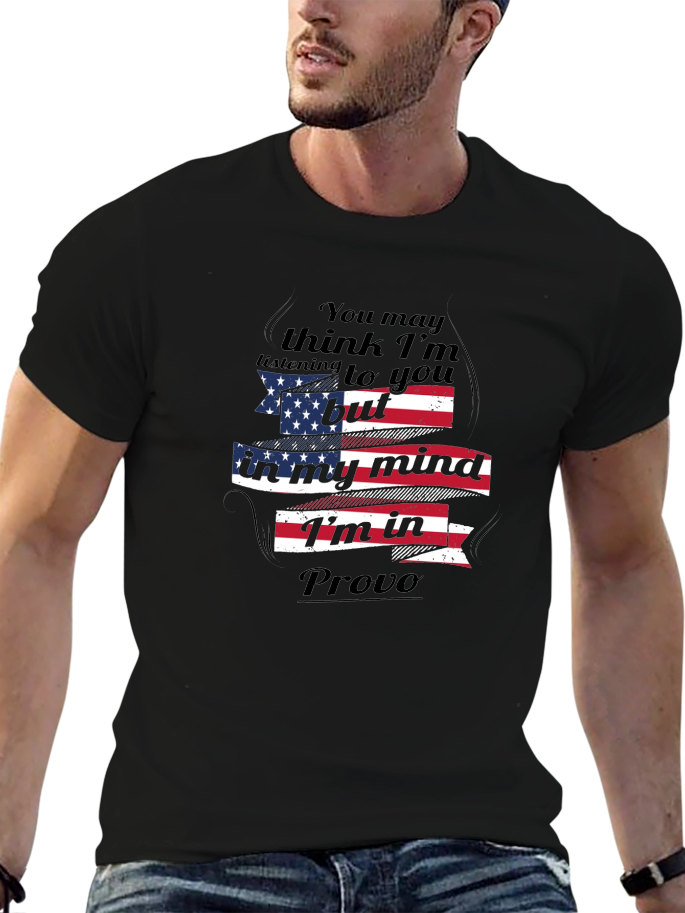 Provo Mind T-Shirt - USA Flag Graphic Tee
