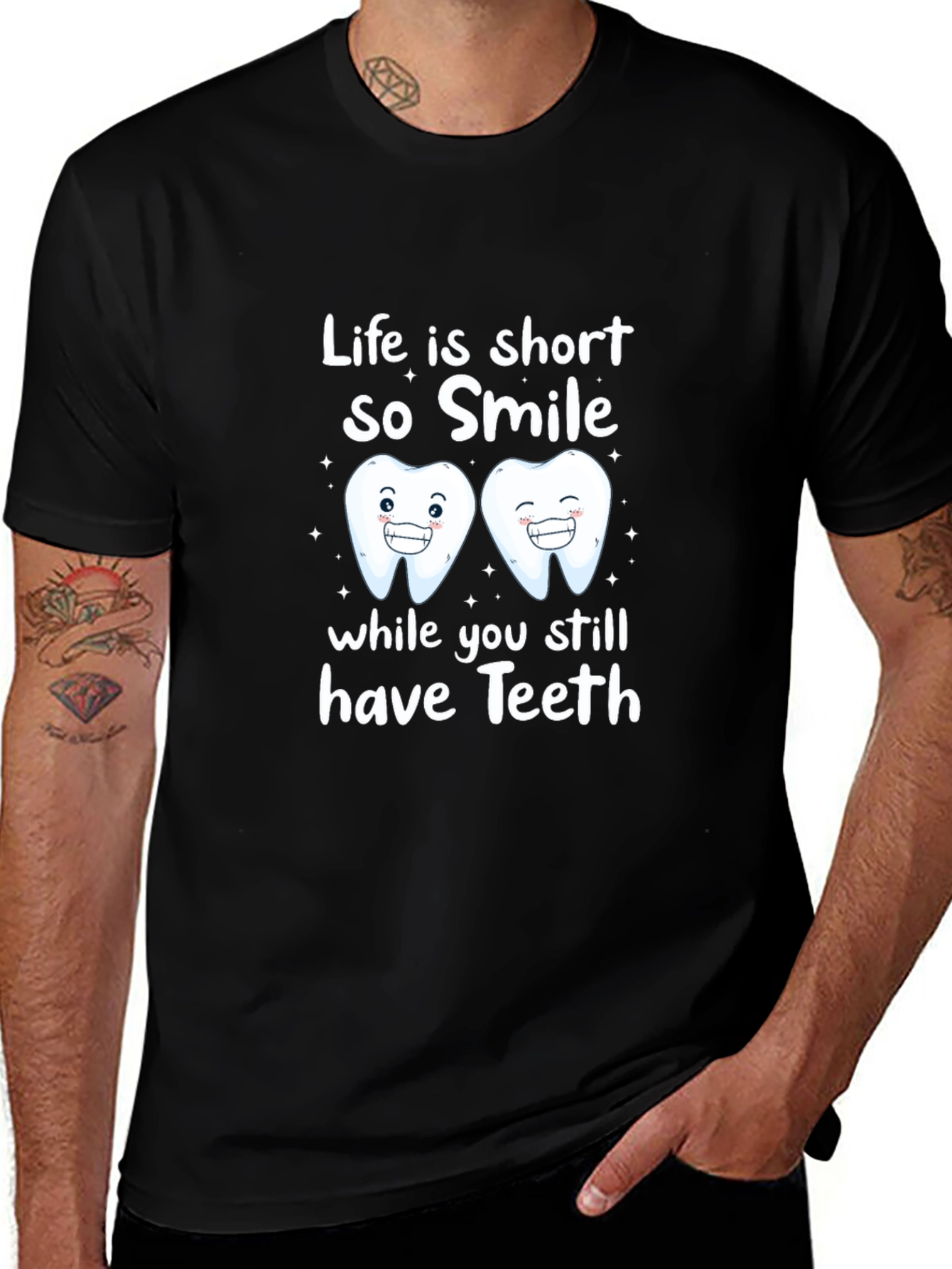 Life is Short Smile Teeth T-Shirt